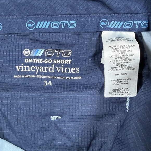 Vineyard Vines Shorts Men's 34 Blue On The Go OTG Performance Stretch Golf - Picture 3 of 7